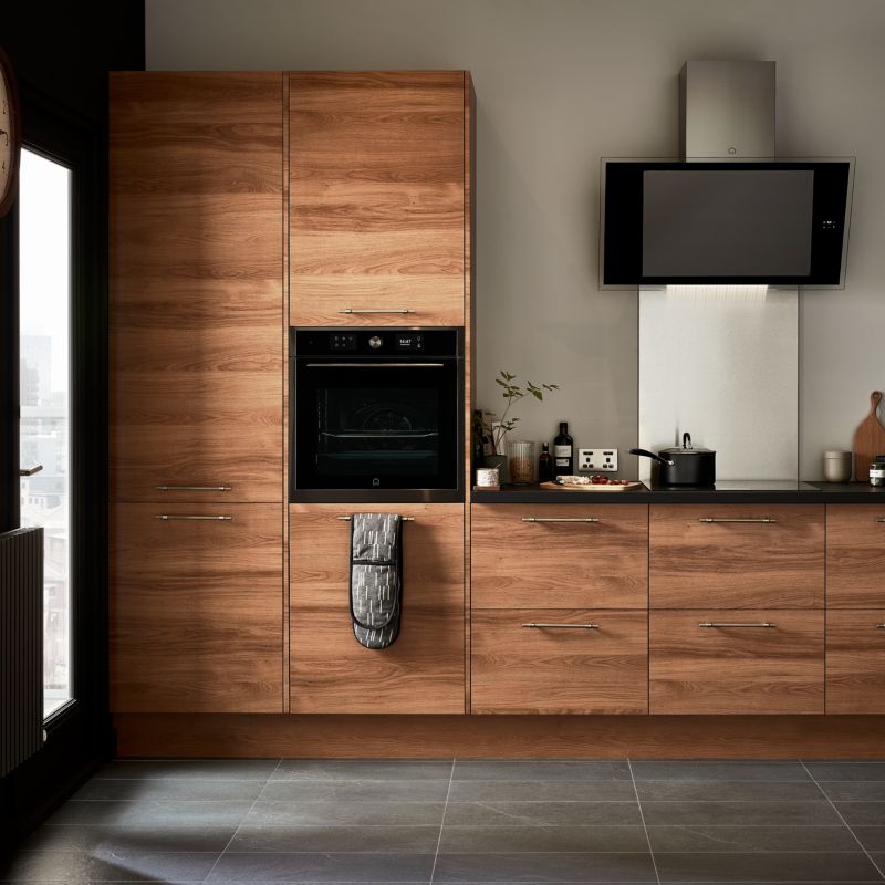 Udskiftningpanel til højskab GoodHome Chia 32 x 90 cm med træstruktur