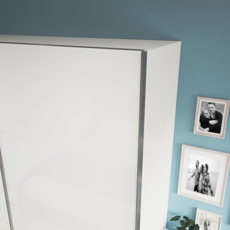 GoodHome Atomia skydedørspaneler 225 x 100 cm hvid højglans 4 stk.
