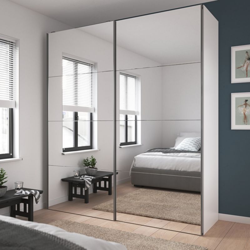 GoodHome Atomia spejlpaneler til skydedøre 225 x 75 cm, 4 stk.
