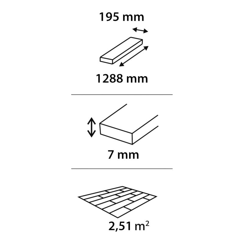 Laminatgulv Oakland Vandtæt AC4 2,51 m²