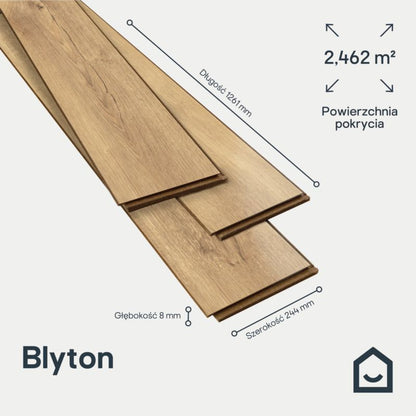 Laminatgulv Blyton 126,1x24,4 cm Natur Eg 2,462 m²