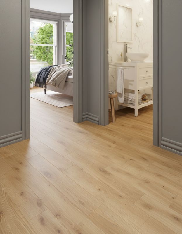 Laminatgulv Bramston 126,1x19,2 cm Natur Eg 2,179 m²