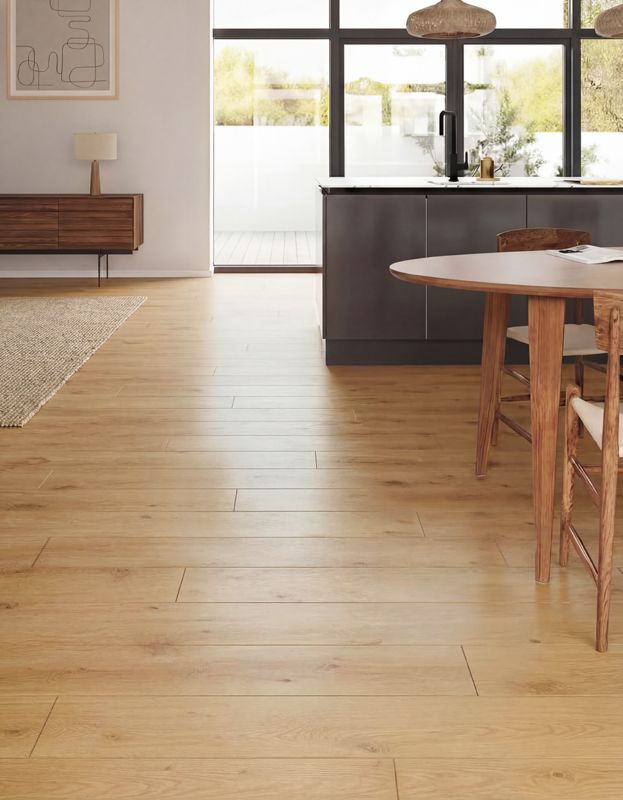 Laminatgulv Bramston 126,1x19,2 cm Natur Eg 2,179 m²