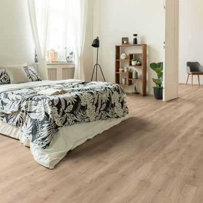 Laminatgulv Calne 128,8x19,5 cm Lysebrun 2,26 m²