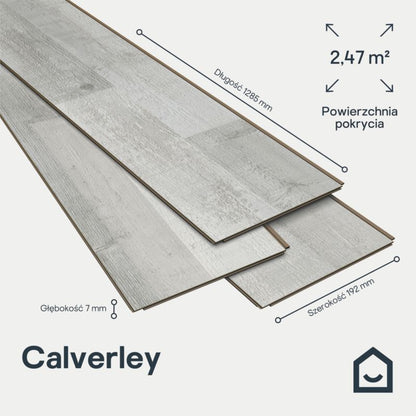 Laminatgulv Calverley AC4 Grå 2,47 m²