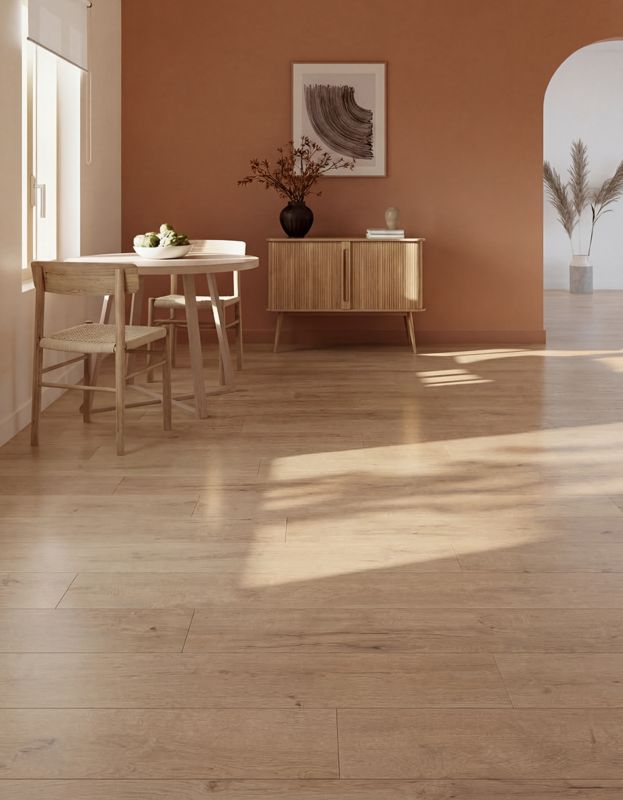 Laminatgulv Cinderford 1288x195 mm Brun Mat 2,26 m²