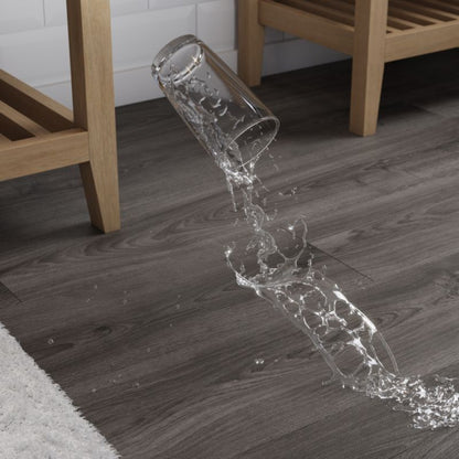 GoodHome laminatgulvpaneler Dąb Cleobury AC5 brun 1,69 m²