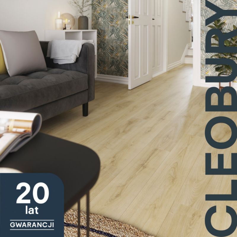GoodHome laminatgulvpaneler Dąb Cleobury AC5 naturlig 1,69 m²