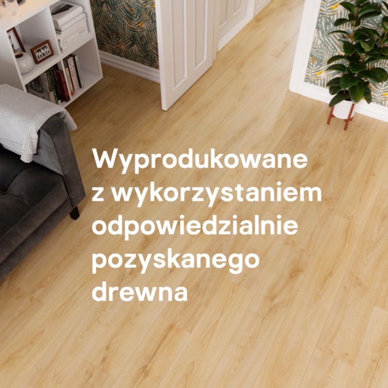 GoodHome laminatgulvpaneler Dąb Cleobury AC5 naturlig 1,69 m²