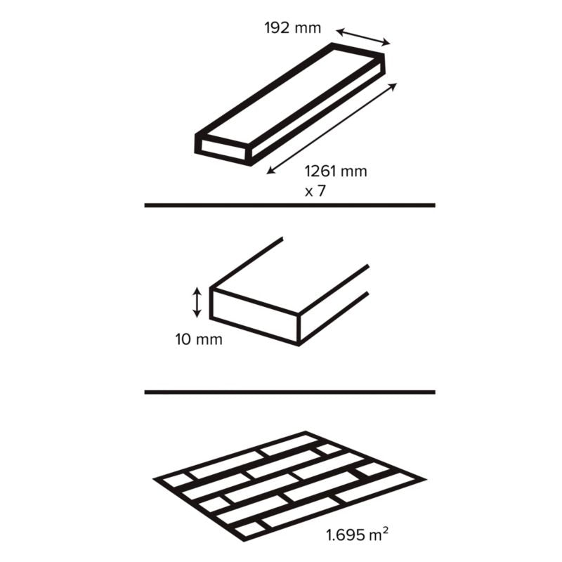 GoodHome laminatgulvpaneler Dąb Cleobury AC5 grå 1,69 m²