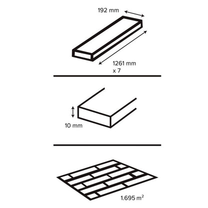 GoodHome laminatgulvpaneler Dąb Cleobury AC5 grå 1,69 m²