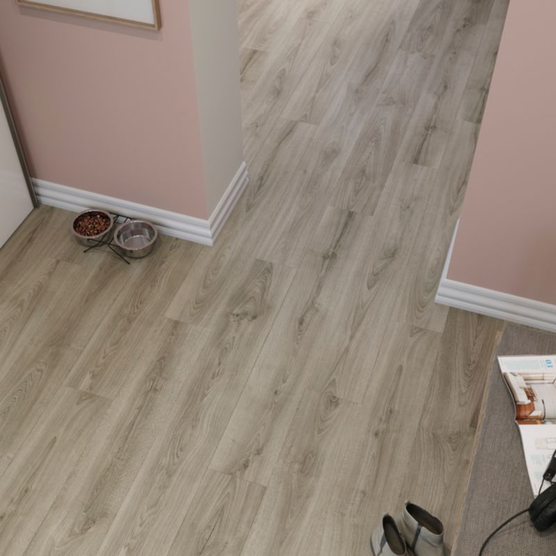 GoodHome laminatgulvpaneler Dąb Cleobury AC5 grå 1,69 m²