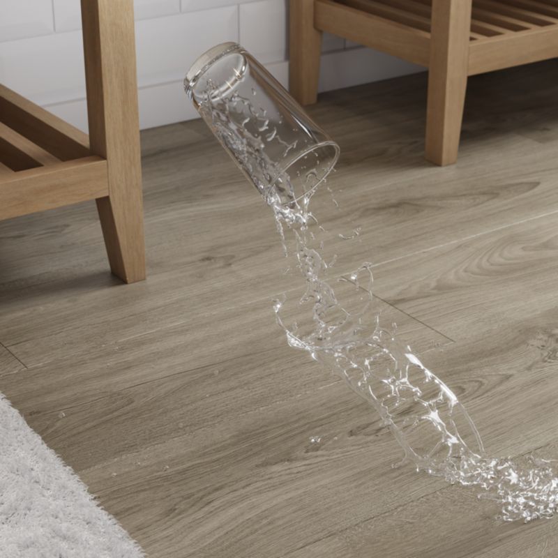 GoodHome laminatgulvpaneler Dąb Cleobury AC5 grå 1,69 m²