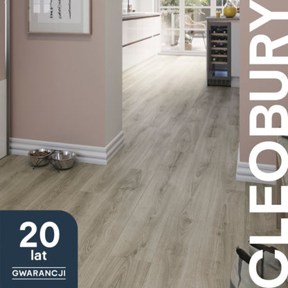 GoodHome laminatgulvpaneler Dąb Cleobury AC5 grå 1,69 m²