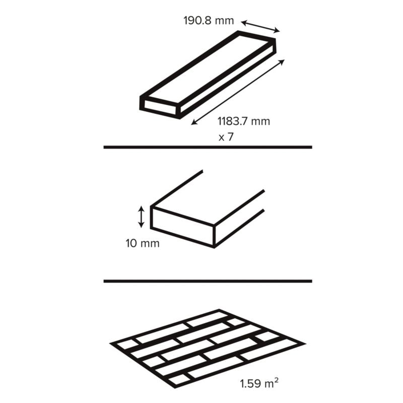 GoodHome laminatgulvpaneler Southwell naturlig mat eg AC5 1,59 m²