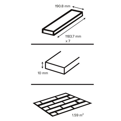 GoodHome laminatgulvpaneler Southwell naturlig mat eg AC5 1,59 m²