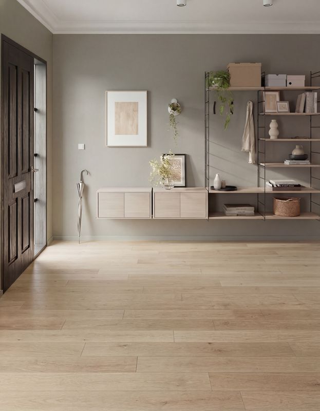 Laminatgulv Dinnington AC5 128,8x19,5 cm Beige 2,26 m²