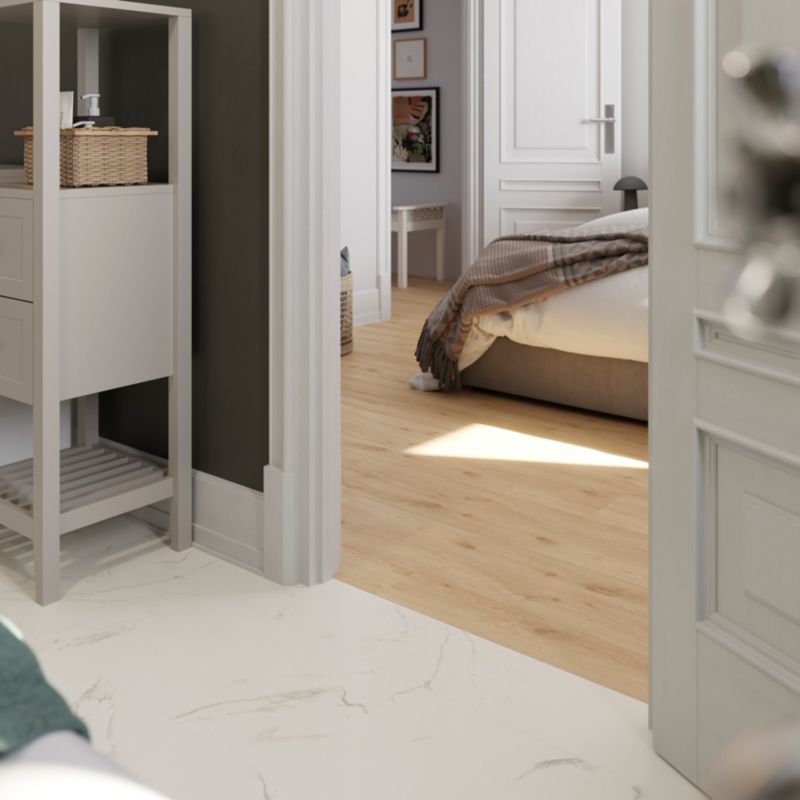 Laminatgulv Elegance AC4 Hvid 129,2x32,7 cm 2,535 m²