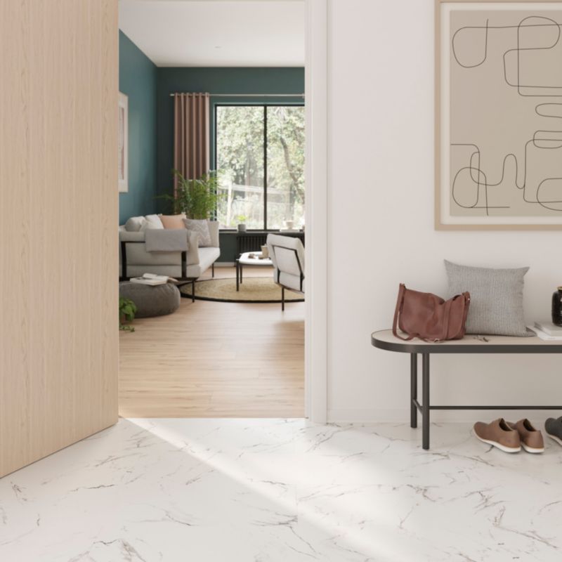 Laminatgulv Elegance AC4 Hvid 129,2x32,7 cm 2,535 m²