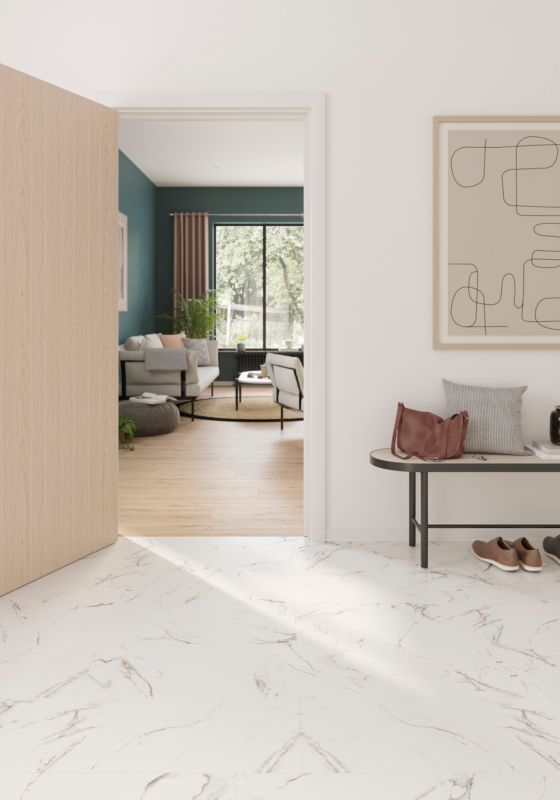 Laminatgulv Elegance AC4 Hvid 129,2x32,7 cm 2,535 m²