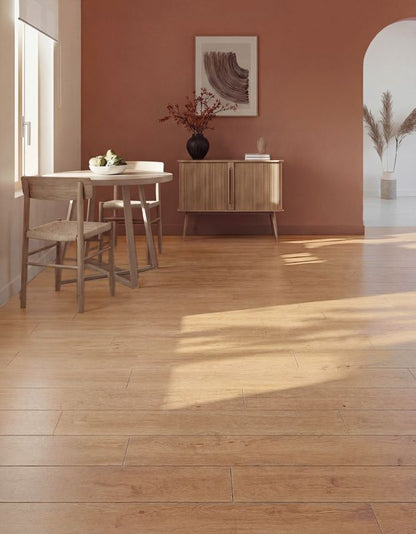Laminatgulv 128,8x19,5 cm Brun Mat 2,26 m²