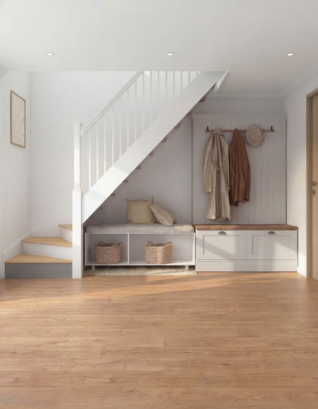 Laminatgulv 128,8x19,5 cm Brun Mat 2,26 m²