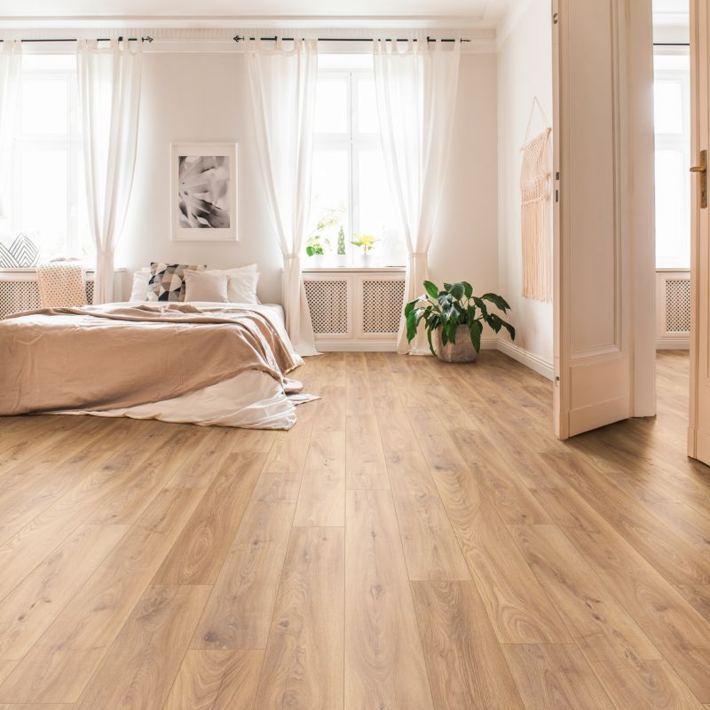 Laminatgulv 128,8x19,5 cm Brun Mat 2,26 m²