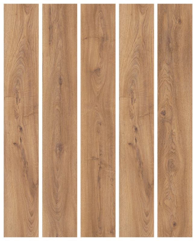 Laminatgulv 128,8x19,5 cm Brun Mat 2,26 m²