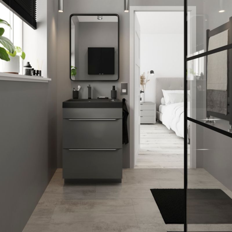 GoodHome Koncrete laminatgulve AC4 grå 2,53 m²