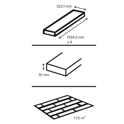 GoodHome Leyton Grey laminatgulve paneler AC5 1,72 m²