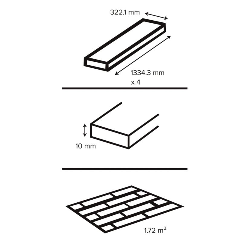 GoodHome Leyton Honey laminatgulvpaneler AC5 1,72 m²