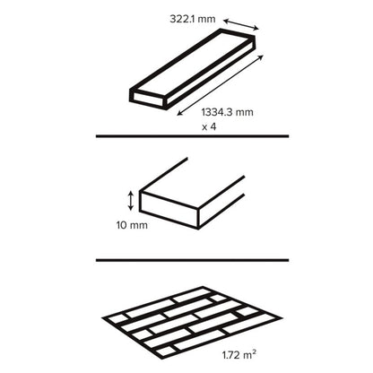 GoodHome Leyton Honey laminatgulvpaneler AC5 1,72 m²
