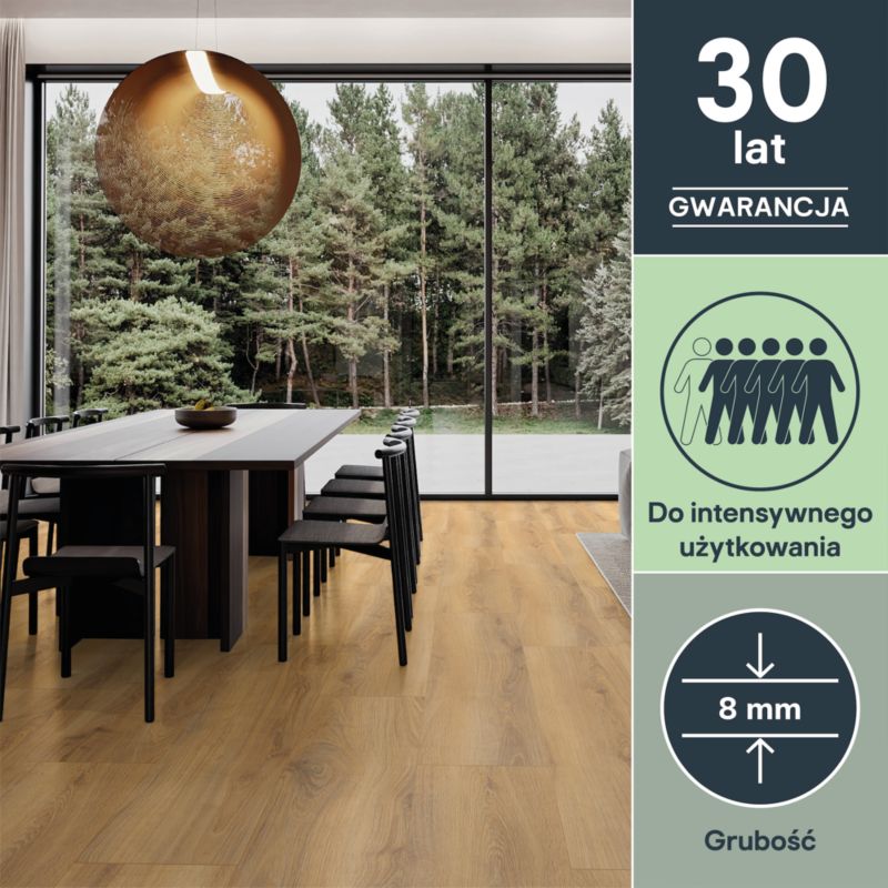 Laminatgulv Loftus AC5 2,52 m² Gul Træstruktur