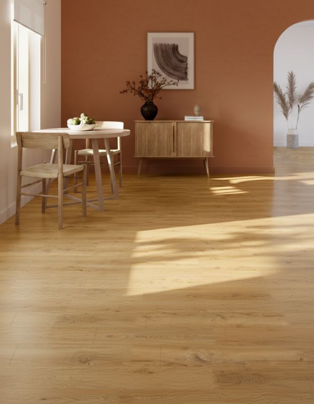 Laminatgulv Loftus AC5 2,52 m² Gul Træstruktur
