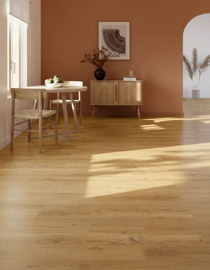 Laminatgulv Loftus AC5 2,52 m² Gul Træstruktur