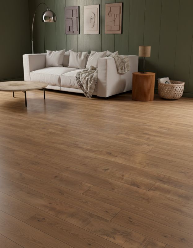 Laminatgulv Macaulay AC4 128,8x19,5 cm Rød 2,26 m²