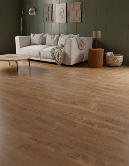 Laminatgulv Macaulay AC4 128,8x19,5 cm Rød 2,26 m²