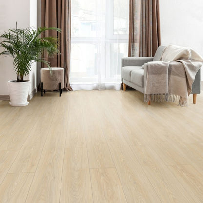 Laminatgulv Masterton AC5 128,8x19,5 cm Beige 1,76 m²