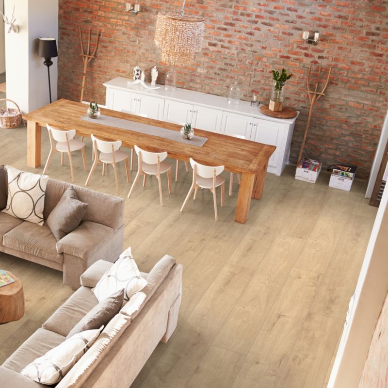 Laminatgulv Ottery AC6 128,8x19,5 cm Natur Lys 1,51 m²