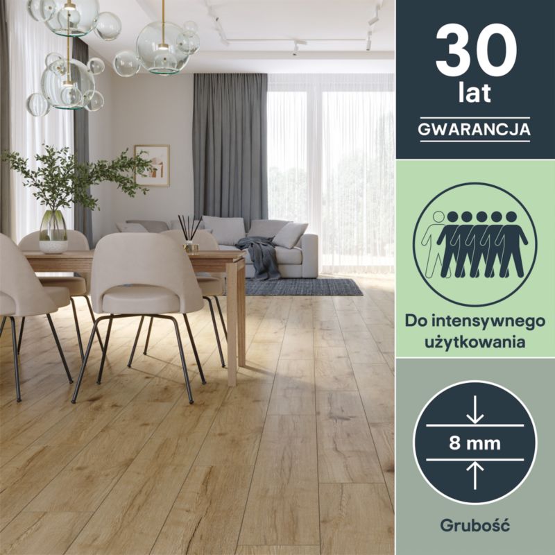 Laminatgulv 128,5x19,2 cm Brun Mat 2,22 m²