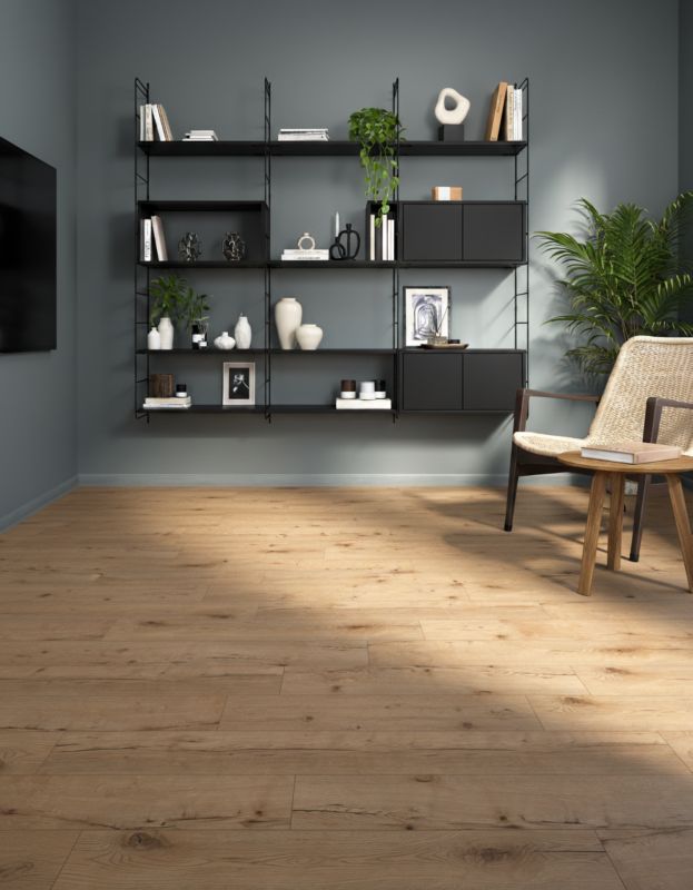 Laminatgulv 128,5x19,2 cm Brun Mat 2,22 m²