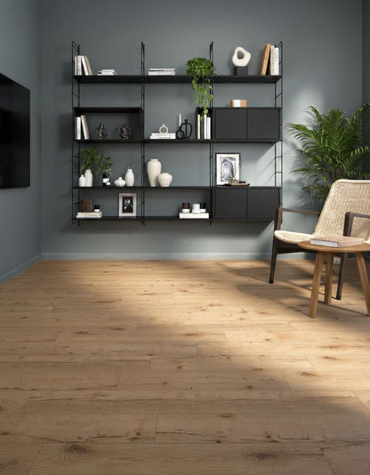 Laminatgulv 128,5x19,2 cm Brun Mat 2,22 m²