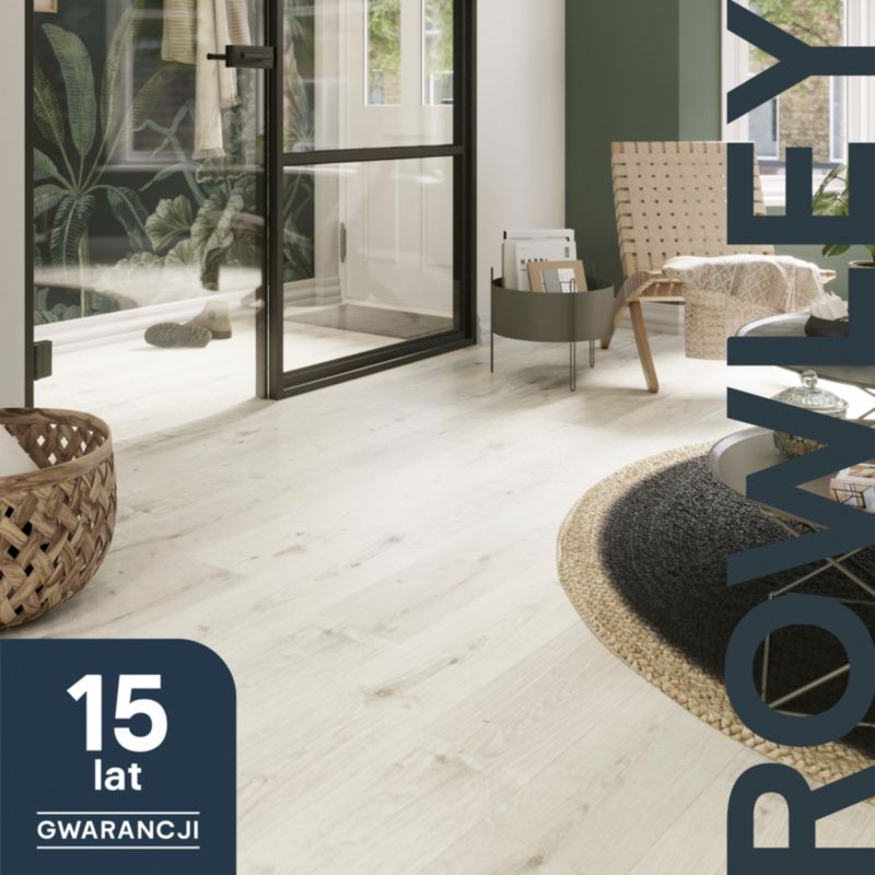 GoodHome Rowley laminatgulvpaneler AC4 lys grå 1,99 m²