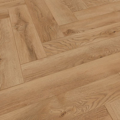 Laminatgulv Sildebensmønster Brun 643x131x8 mm 1,179 m²