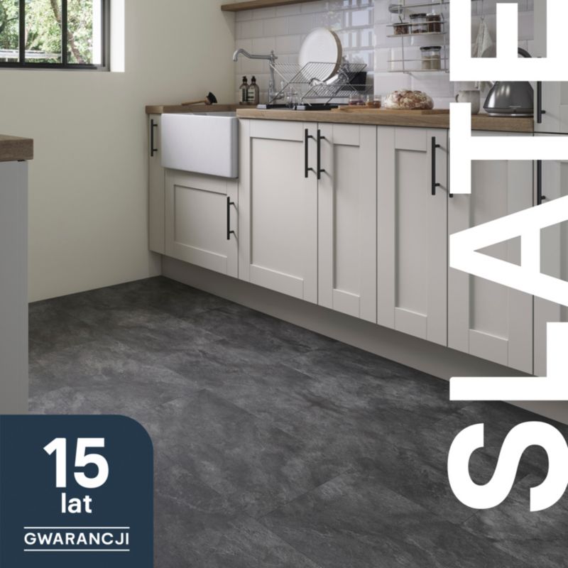 Laminatgulv Skifer Sort AC4 2,54 m²