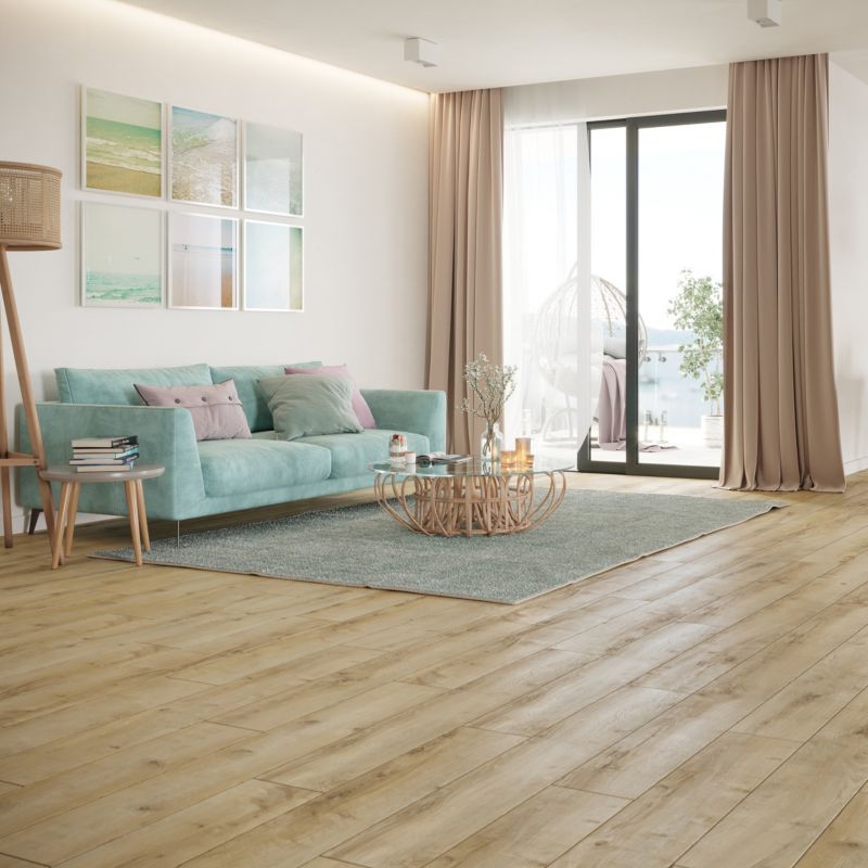 Laminatgulv 128,5x19,2 cm Brun 2,467 m²