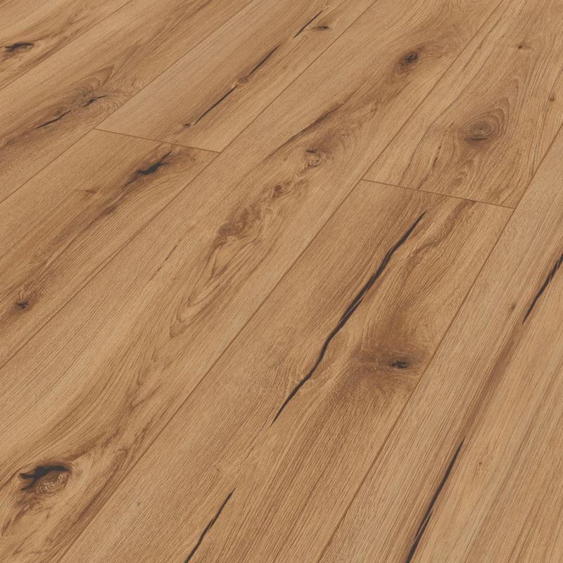 Laminatgulv 128,5x19,2 cm Brun Mat AC5 2,22 m²