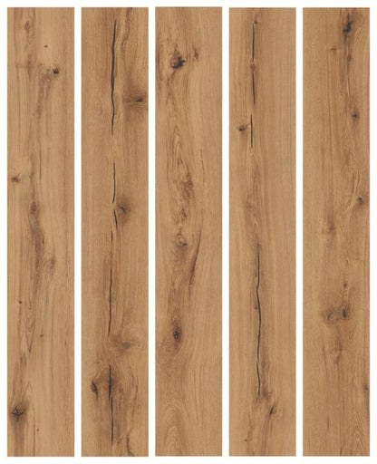 Laminatgulv 128,5x19,2 cm Brun Mat AC5 2,22 m²