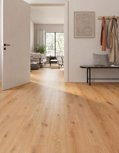 Laminatgulv 128,5x19,2 cm Brun Mat 2,22 m²