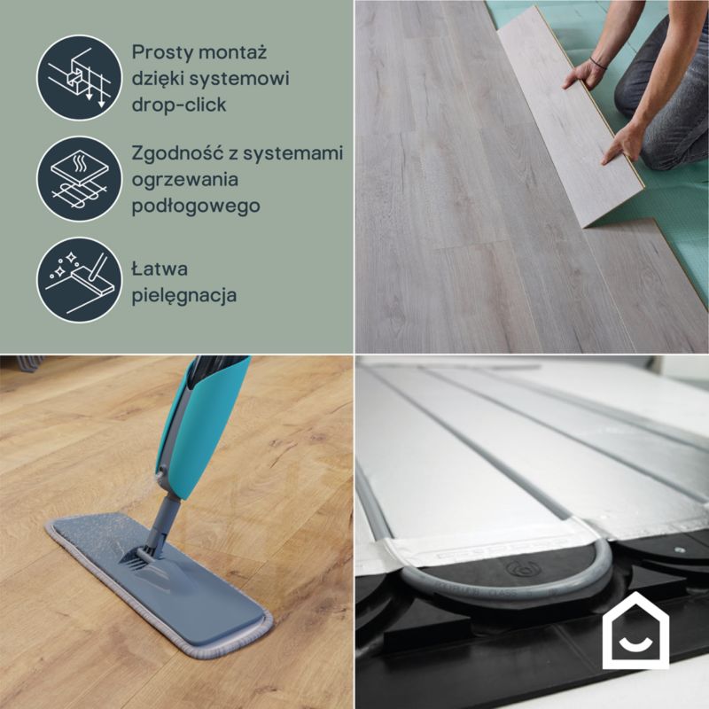 Laminatgulv 128,5x19,2 cm Brun Mat 2,22 m²